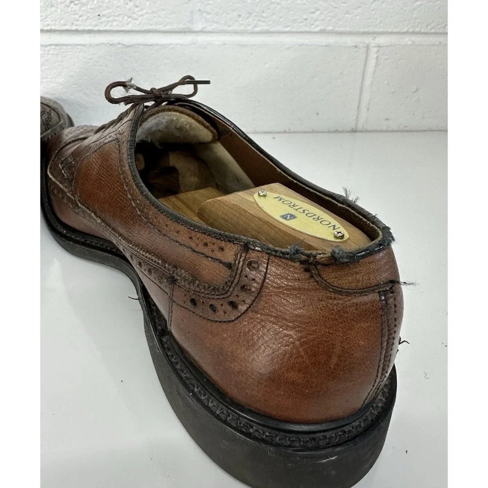 VTG 60s Pedwin Brown Leather Longwing Boucher‎ Gunboat Dress Shoes / Men's 10.5
